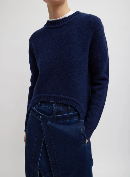 Soft Lambswool Shrunken Crewneck Pullover