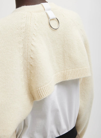 Soft Lambswool Half Cardigan