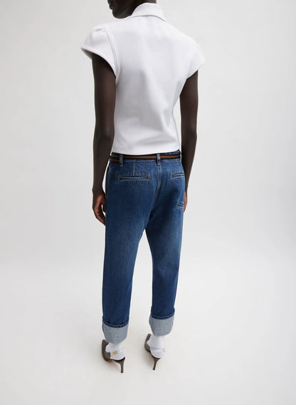 Luxe Pique Shrunken Polo Shirt