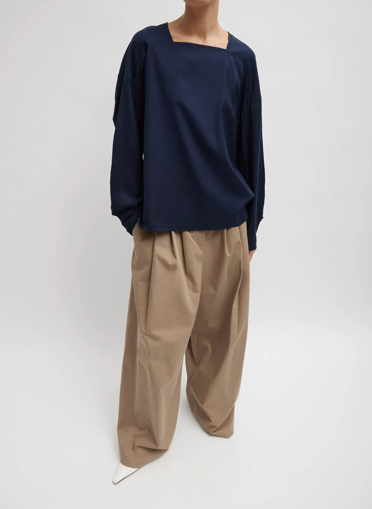 Lyocell Drape Squareneck Top