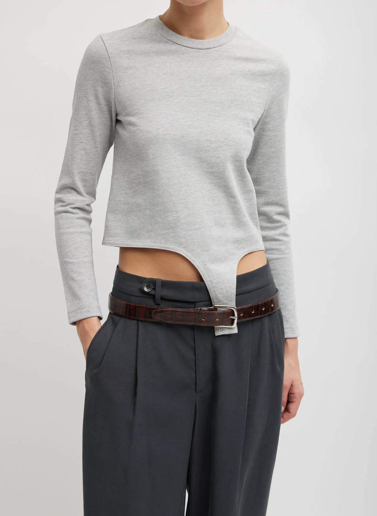 Perfect T-Shirt Shrunken Crewneck With Straps