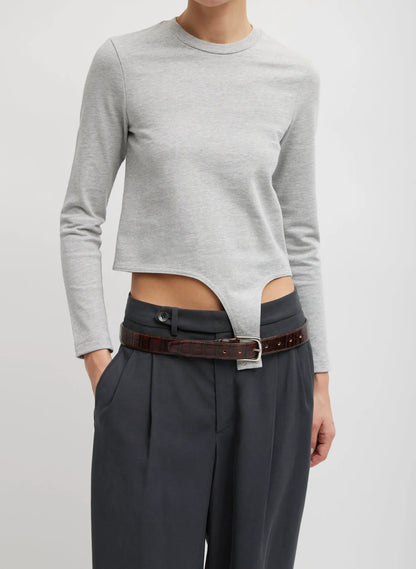 Perfect T-Shirt Shrunken Crewneck With Straps