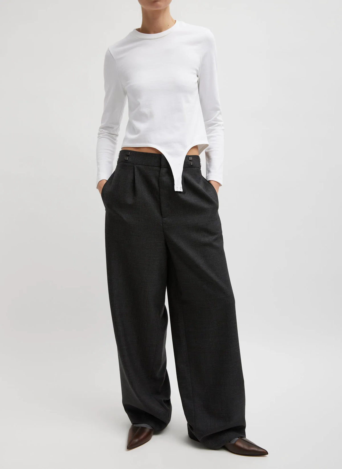 Perfect T-Shirt Shrunken Crewneck With Straps
