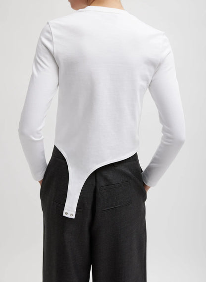 Perfect T-Shirt Shrunken Crewneck With Straps