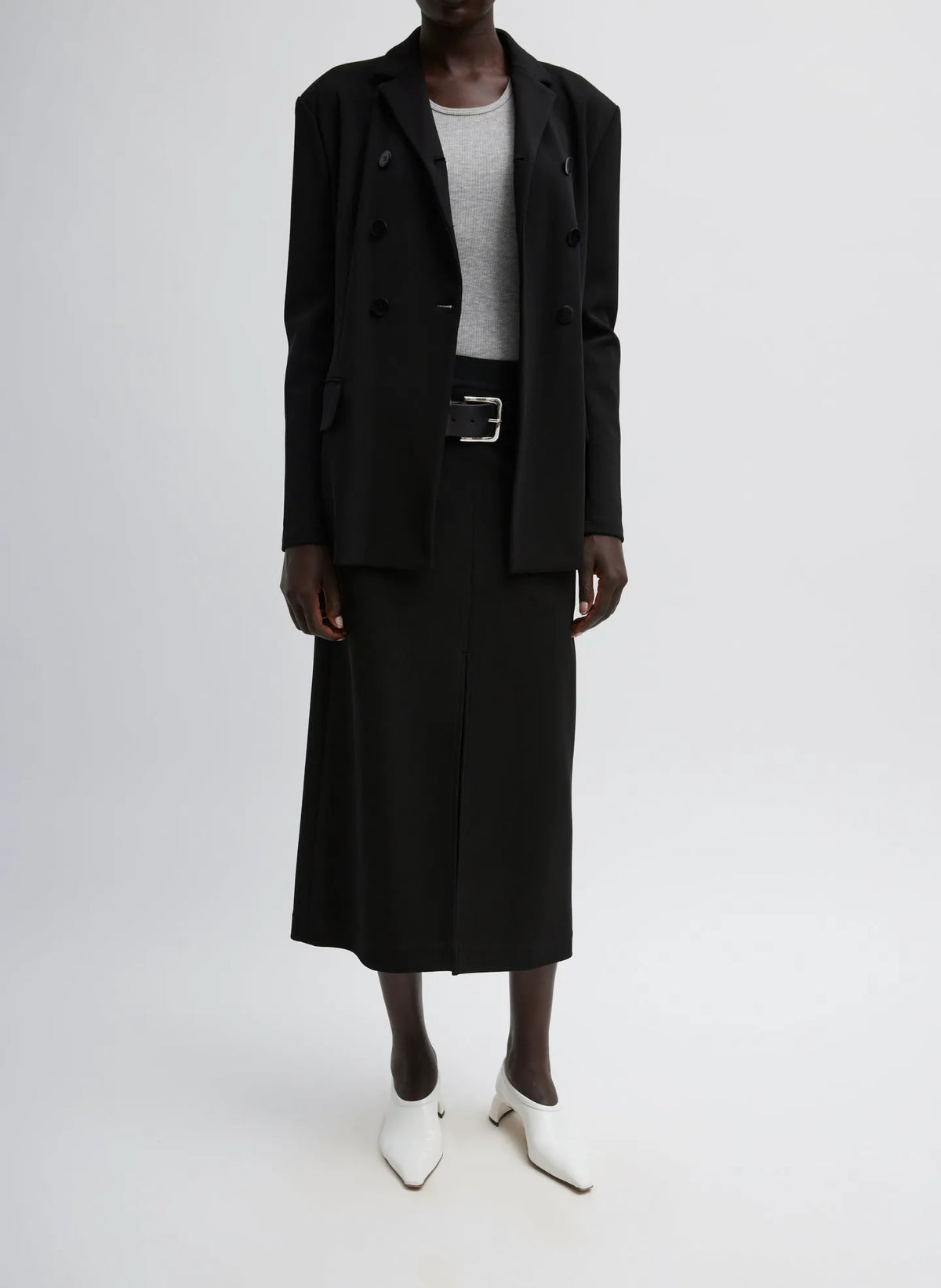 Wren Crepe Knit Midi Skirt