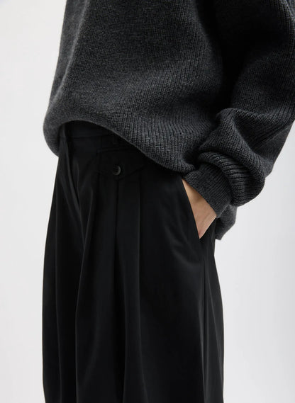 Bio Twill Triple Pleat Cropped Pant