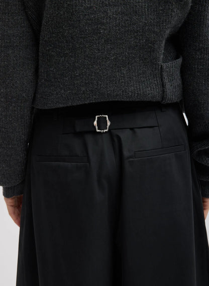 Bio Twill Triple Pleat Cropped Pant