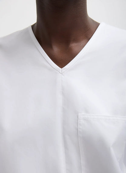 Eco Poplin V-Neck Dolman Top