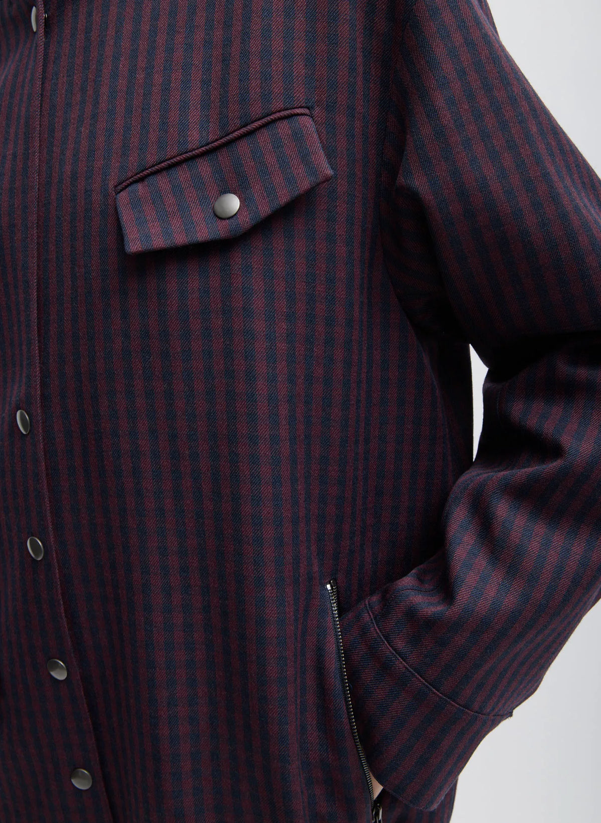 Jules Wool Gingham Long Belted Bomber