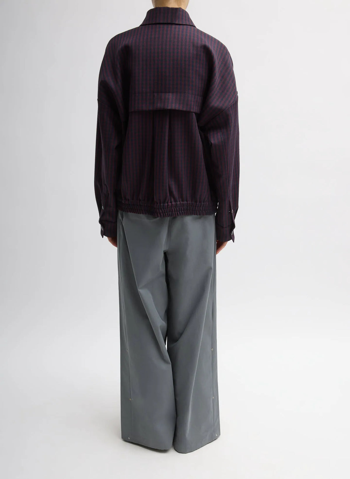 Jules Wool Gingham Bomber Jacket