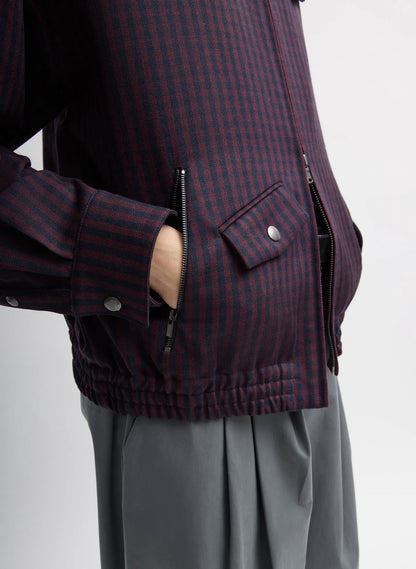 Jules Wool Gingham Bomber Jacket