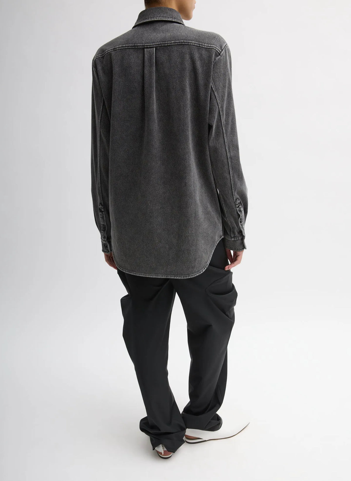 Stretch Denim Easy Shirt