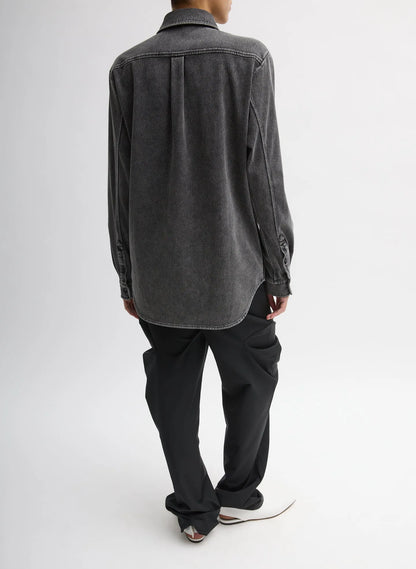 Stretch Denim Easy Shirt