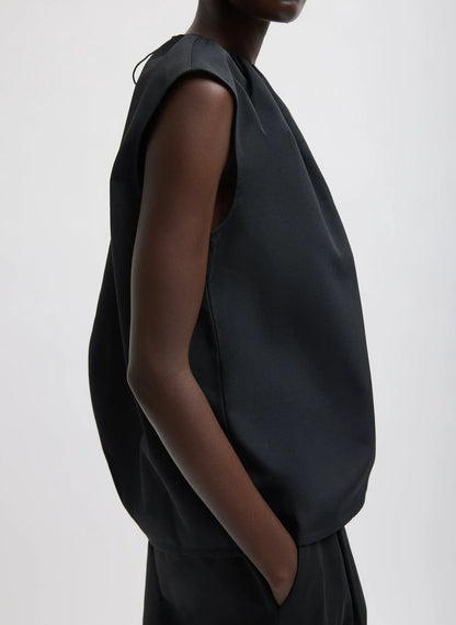 Lotte Nylon Shirred Neck Top