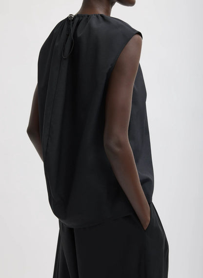 Lotte Nylon Shirred Neck Top