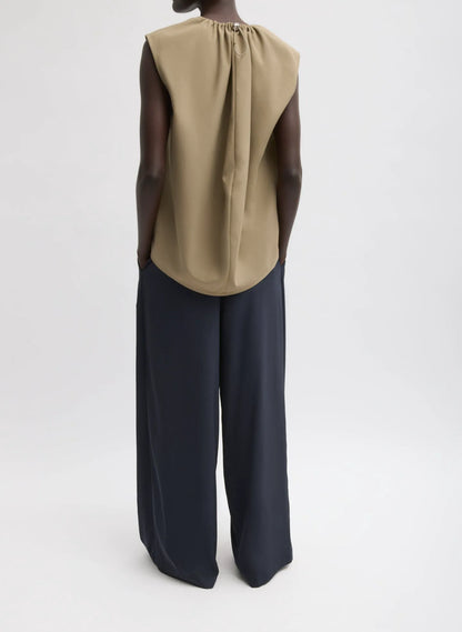 Lotte Nylon Shirred Neck Top