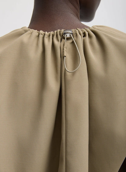 Lotte Nylon Shirred Neck Top