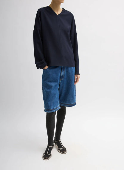 Mica Crepe V-Neck Top