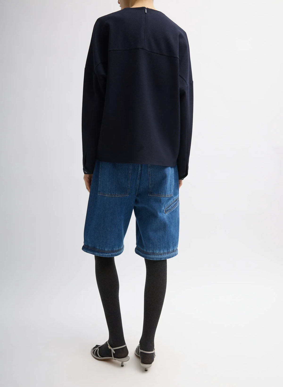 Mica Crepe V-Neck Top