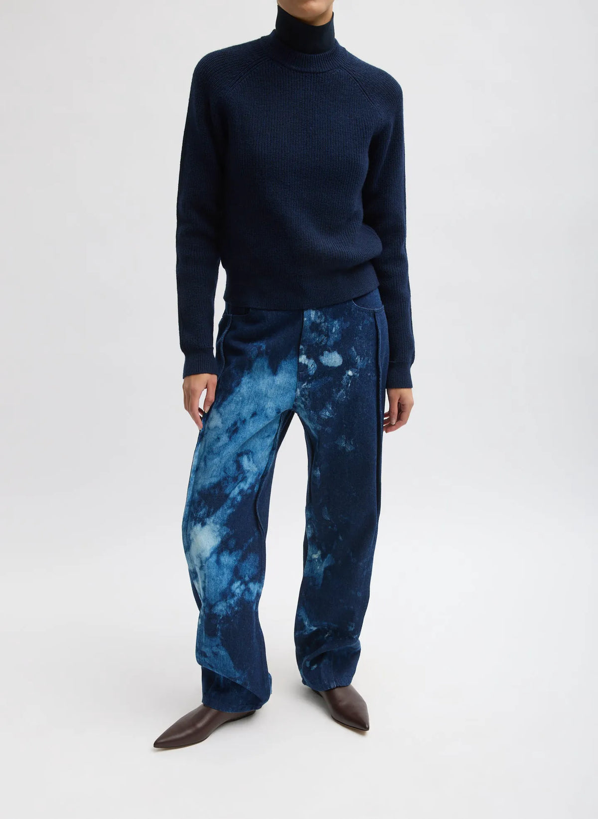 Tie Dye Denim Tuck Jean