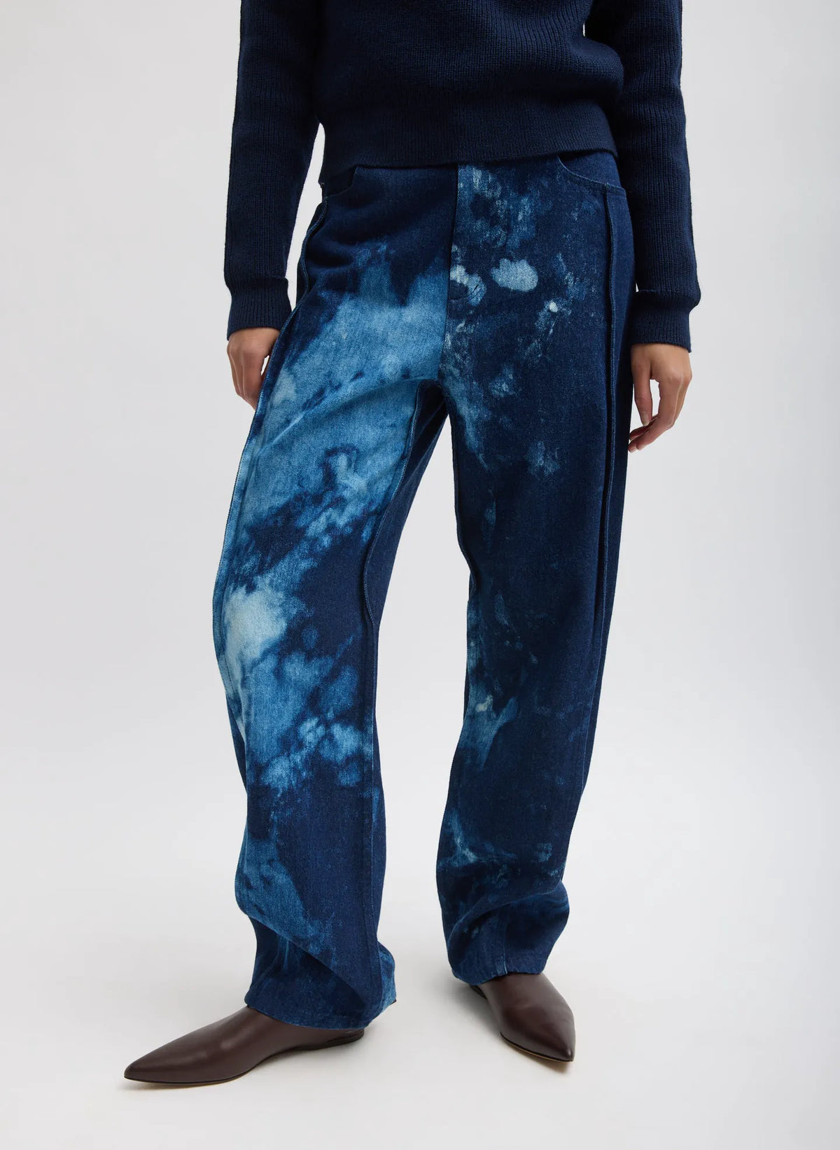 Tie Dye Denim Tuck Jean