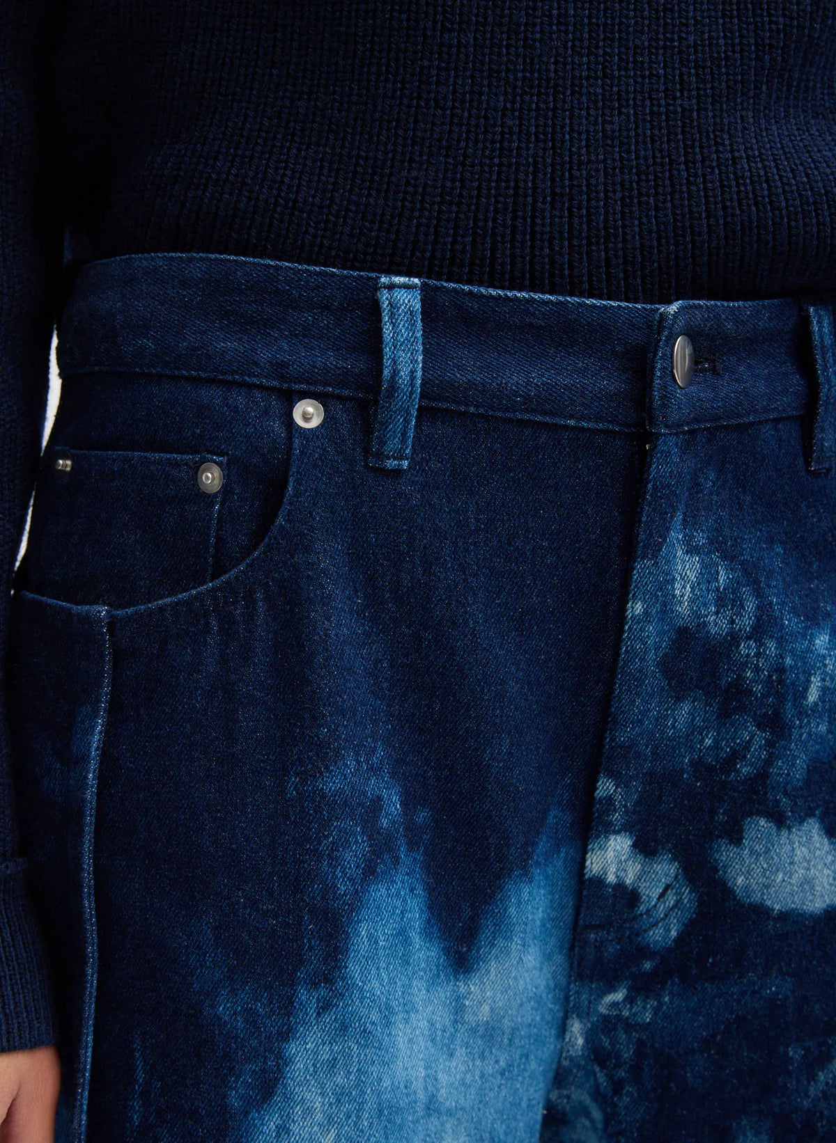 Tie Dye Denim Tuck Jean