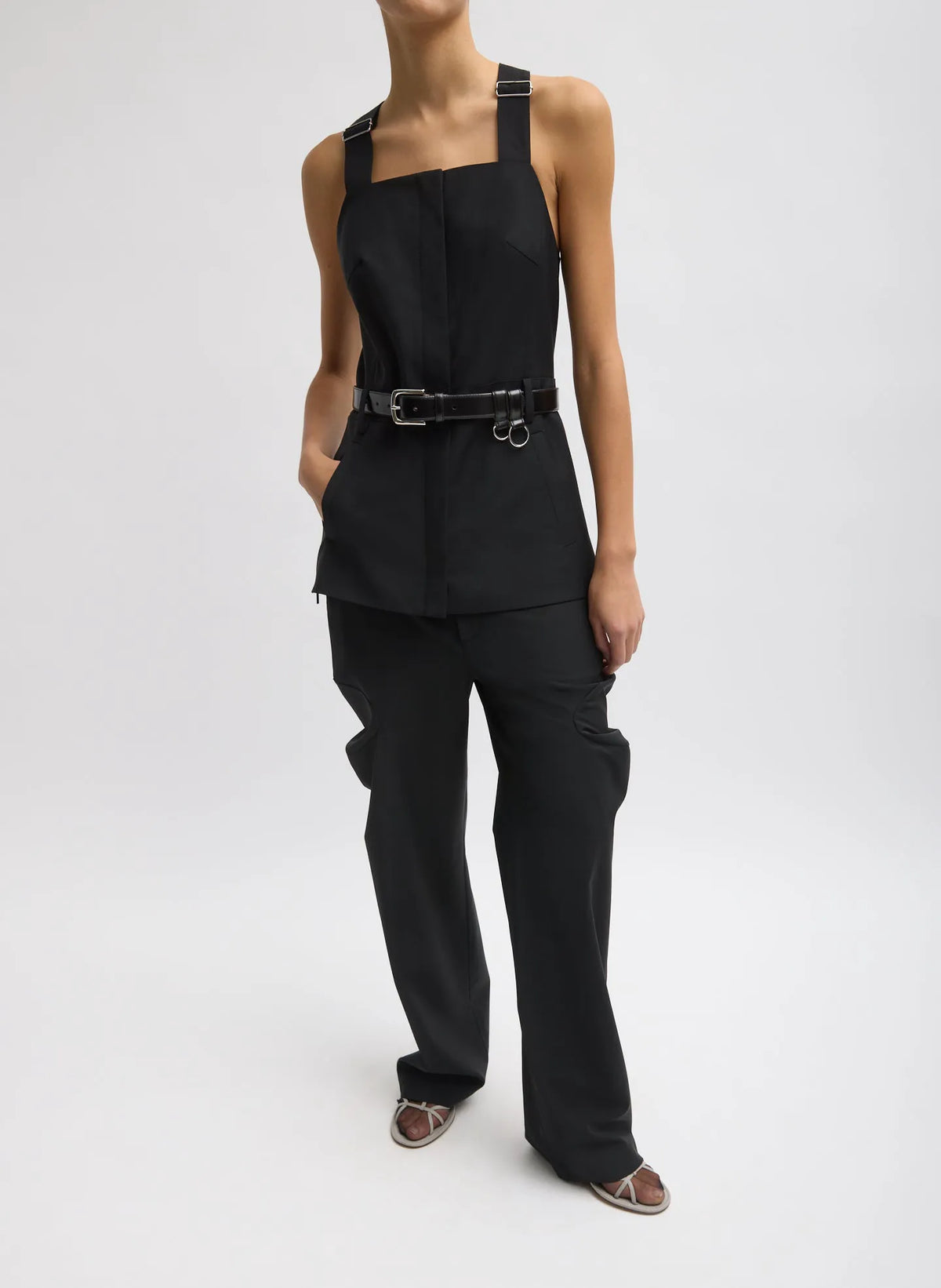Recycled Tropical Wool Overall Top