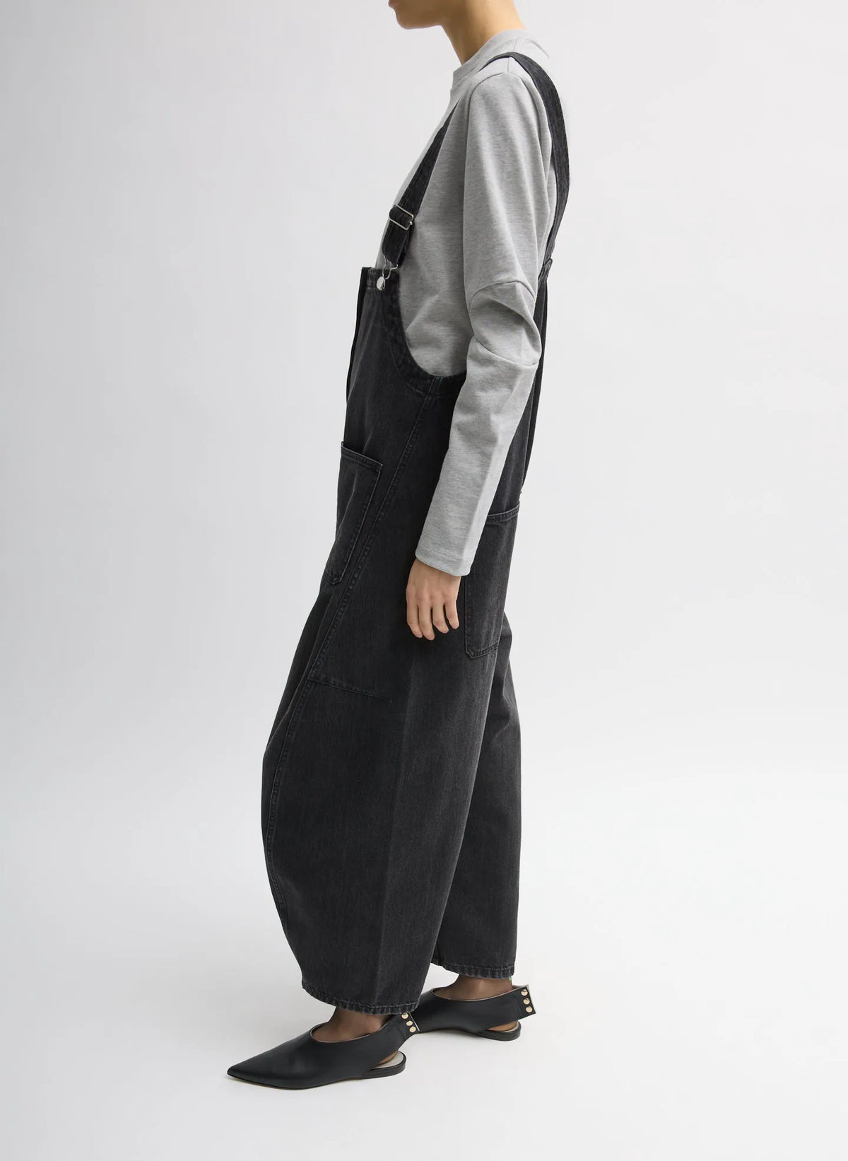 Vintage Black Denim Jumpsuit