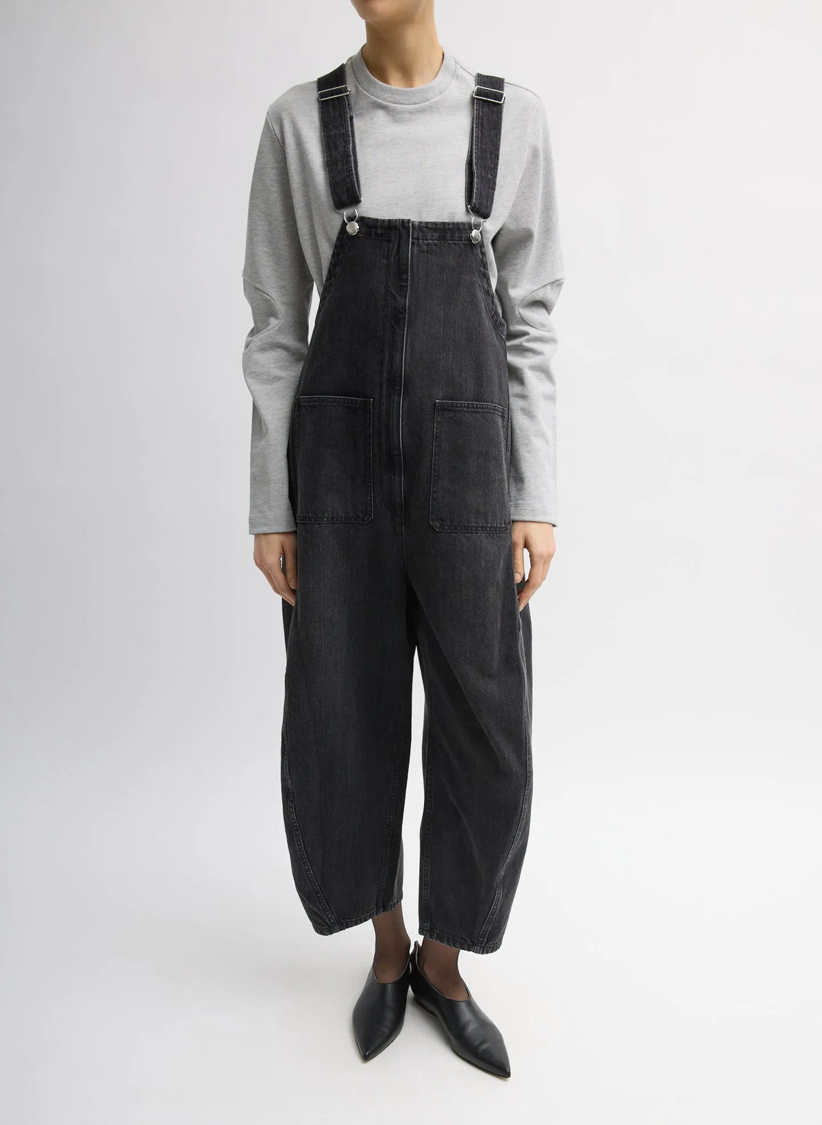 Vintage Black Denim Jumpsuit