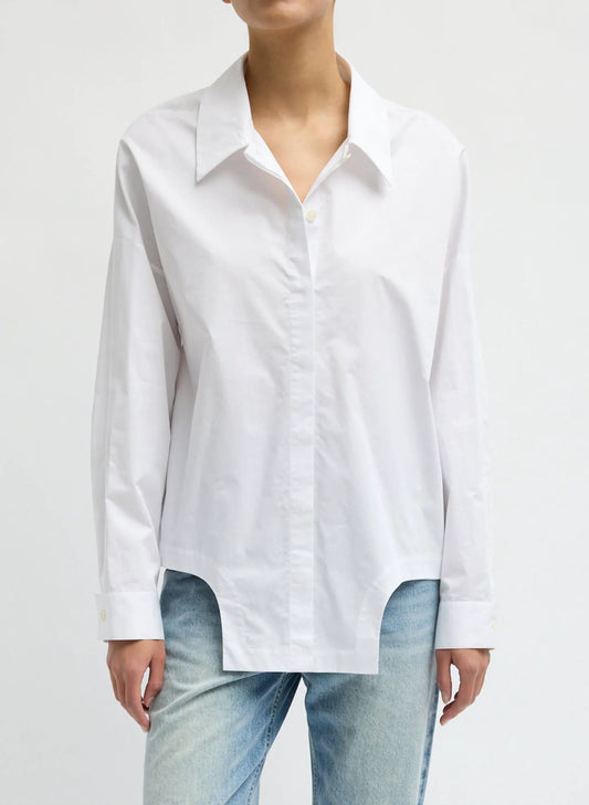 Eco Poplin Easy Shirt with Flap Detail