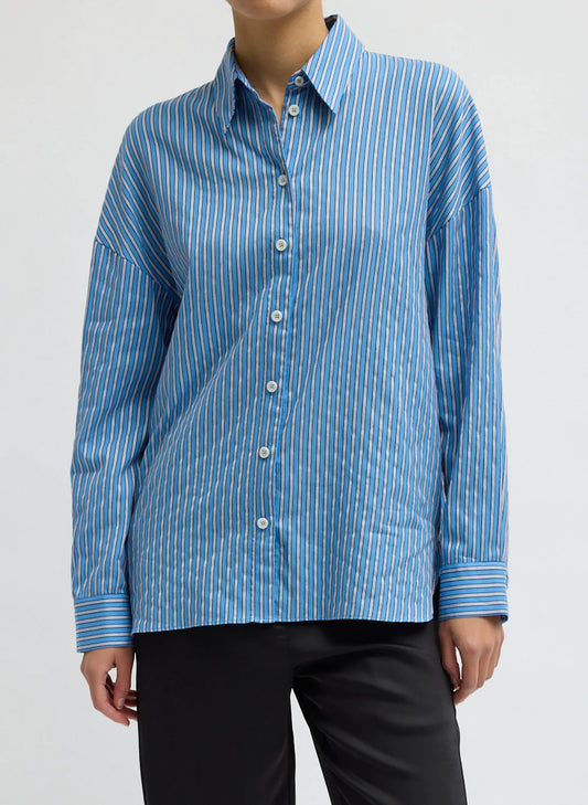 Edmund Lyocell Stripe Oversized Shirt
