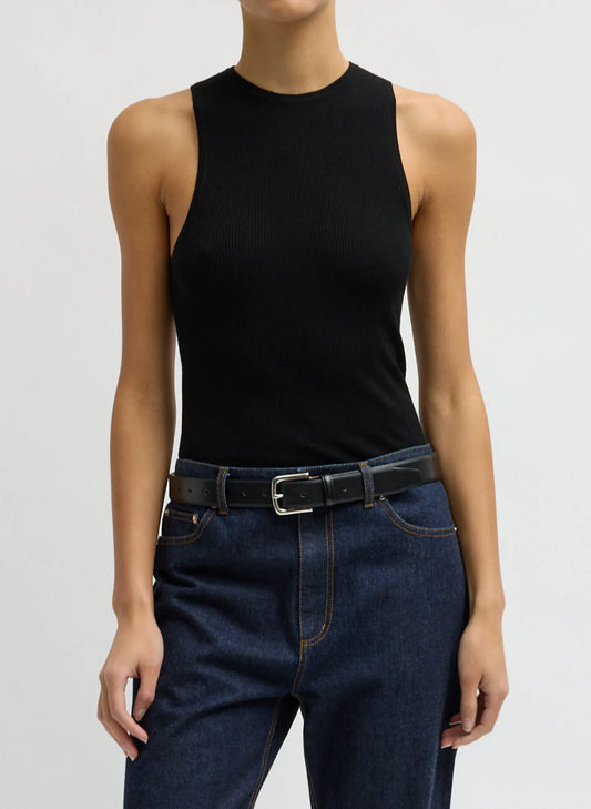 Feather Weight Ribbed Cut Out Tank Top