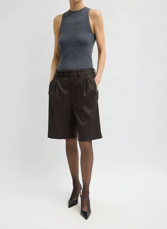 Herringbone Suiting Trouser Short