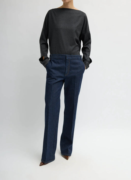 Indigo Denim Pat Trouser Jean