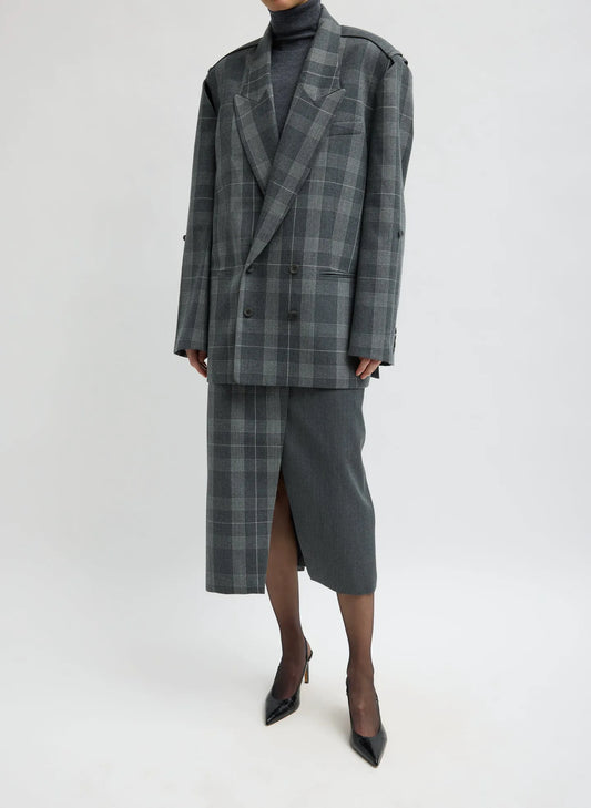 Papery Wool Plaid Easy Men's Blazer