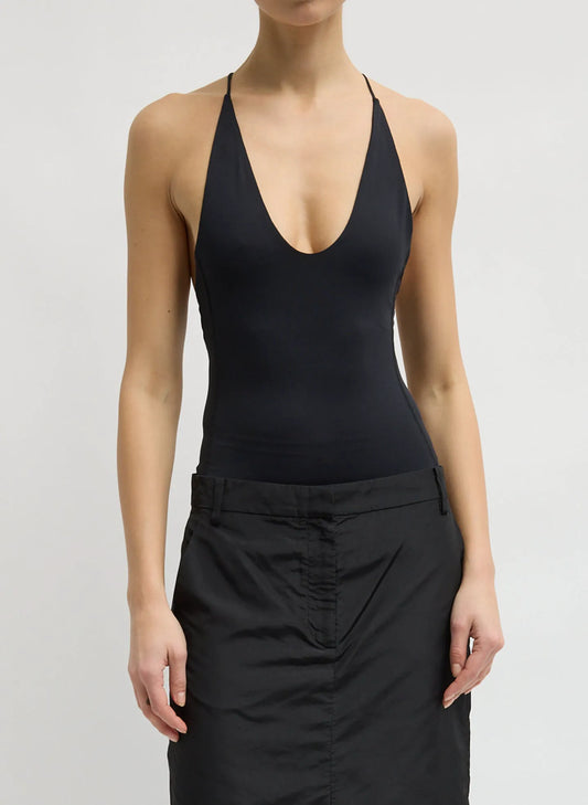 Stretch Light Weight Tech Knit Racerback Bodysuit