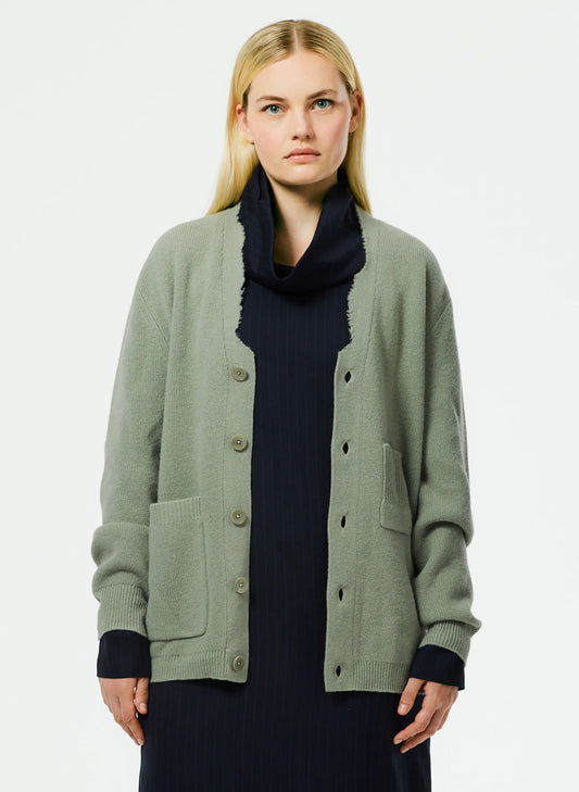 Soft Lambswool Distressed Cardigan