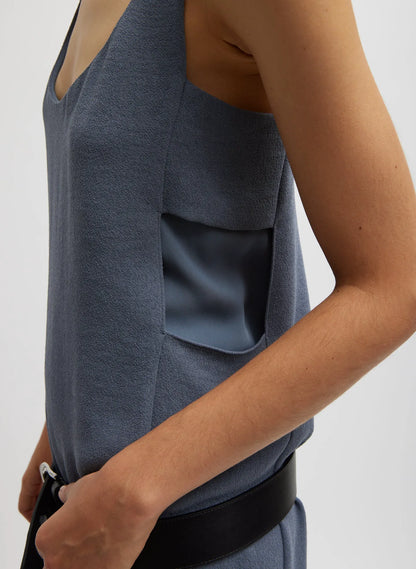 Pebble Sable Paneled Tank Dress