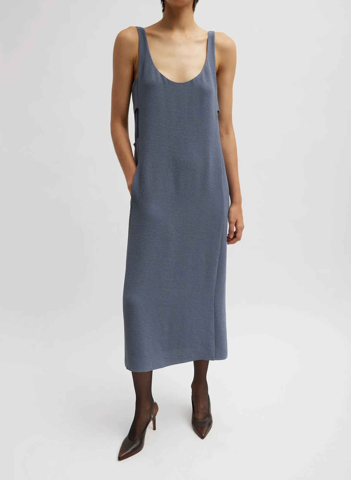 Pebble Sable Paneled Tank Dress