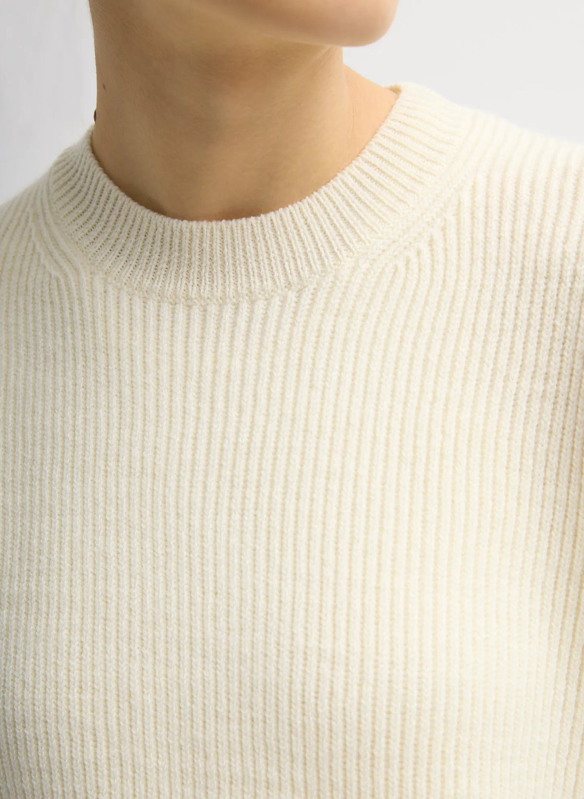 Cardigan Stitch Split Front Crewneck Easy Pullover