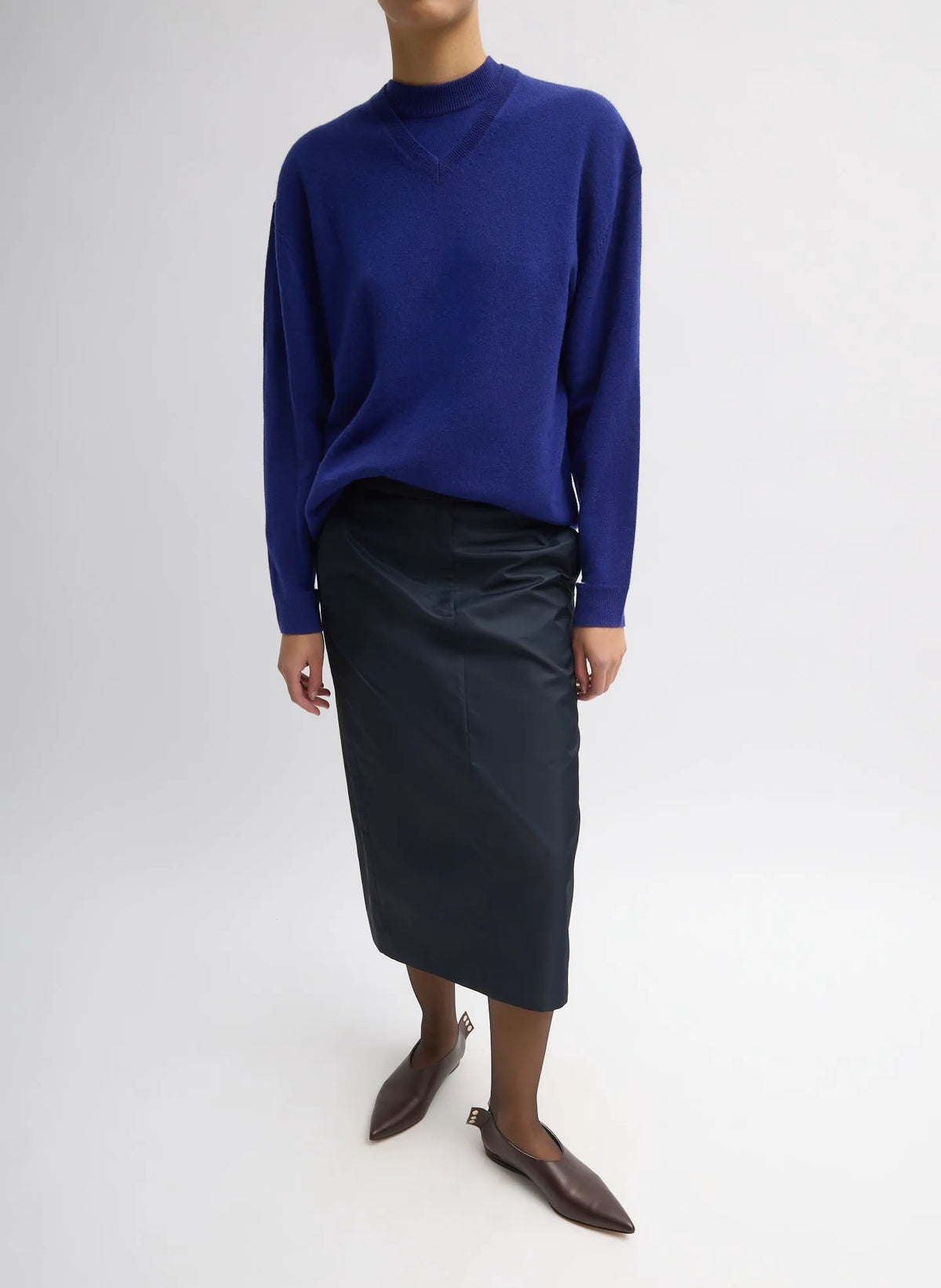 Eco Nylon Midi Trouser Skirt
