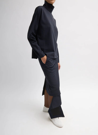 Mier Pinstripe Convertible Skirt