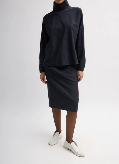 Mier Pinstripe Convertible Skirt