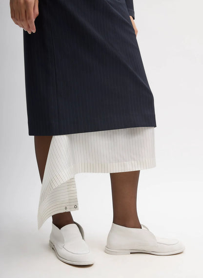 Mier Pinstripe Convertible Skirt