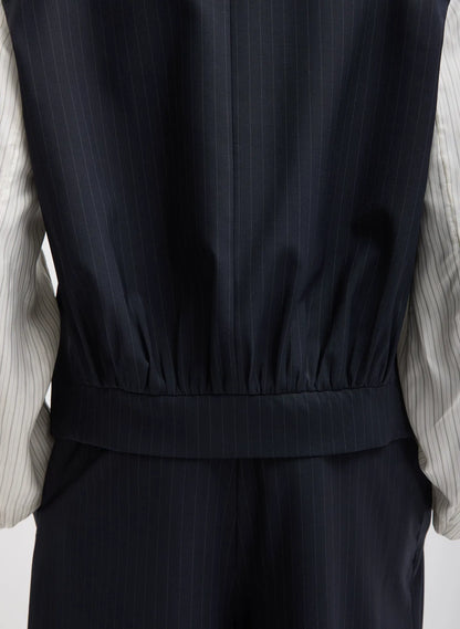 Mier Pinstripe Blazer With Combo Sleeves