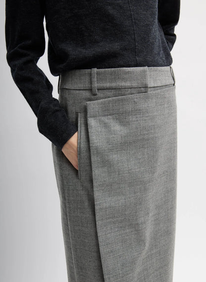 Techy Bonded Wool Wrap Maxi Skirt
