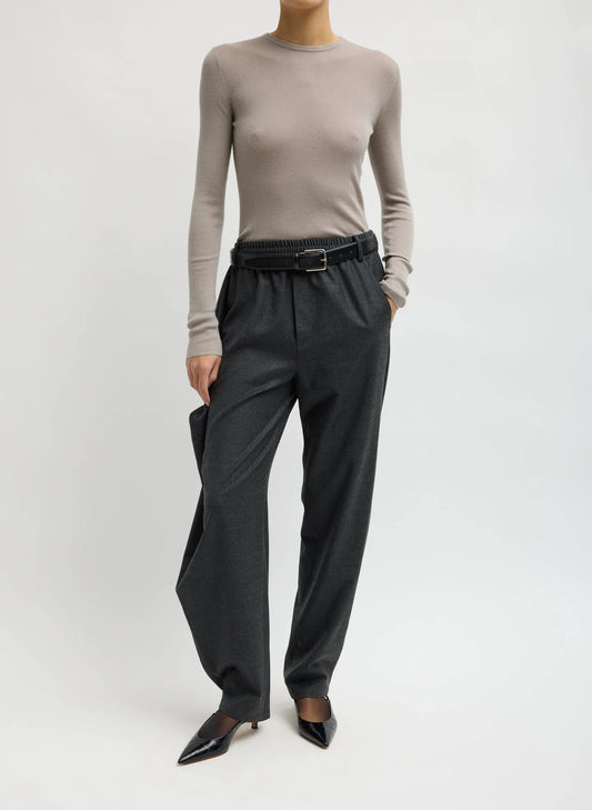 Cozy Flannel Side Drape Pant