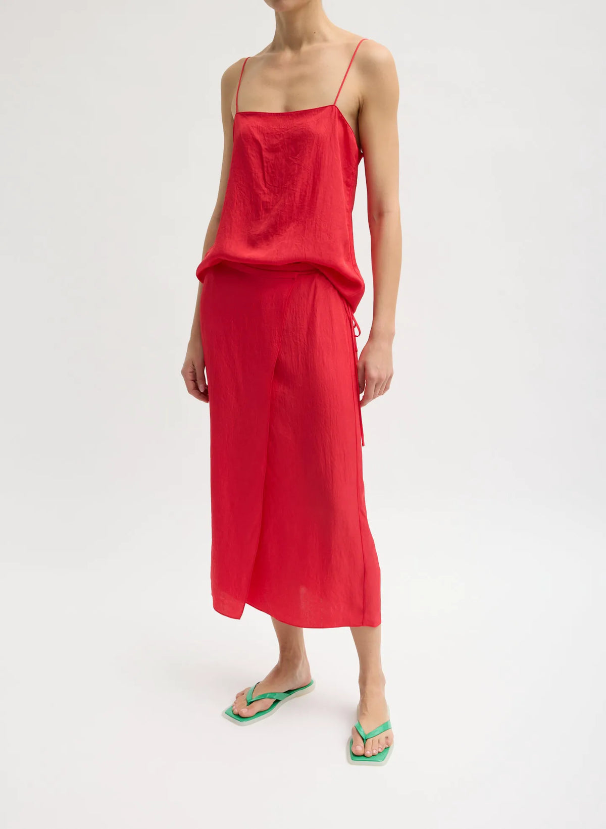 Summer Slip Wrap Skirt