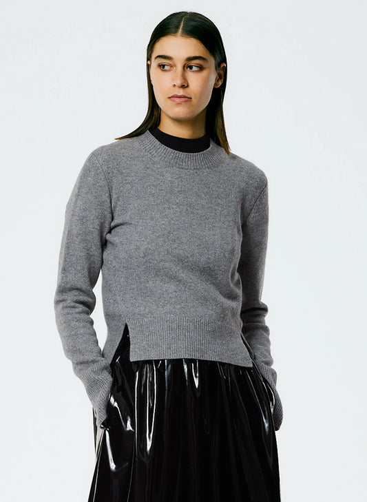 Stretch Cashmere Crewneck Pullover
