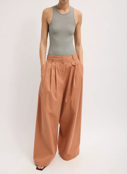 Bio Twill Triple Pleat Pant
